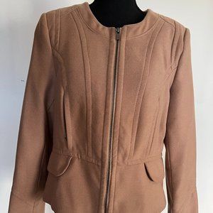 Express Wool Waist Length Jacket Beige Large